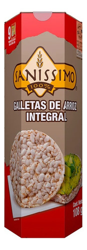 3 Pzs Sanissimo Galleta De Arroz Integral 108gr