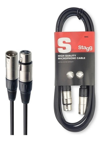 Cable Stagg Canon Canon 6 Mts, Pack X 3 Unidades Microfono