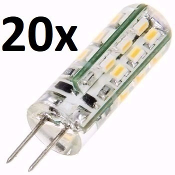 20x Lâmpadas Led G4 Bipino 2,5w Branco Frio Alto Brilho 110v