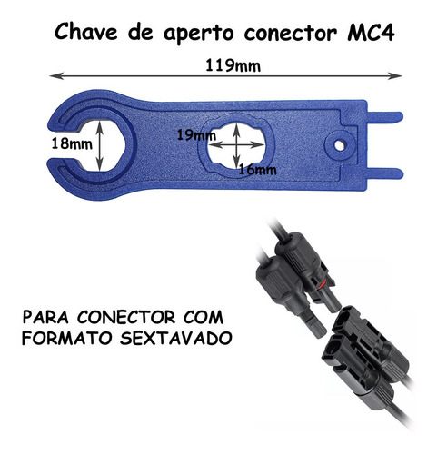 Imagem 3 de 6 de Chave De Aperto Esticadora Conector Mc4 Energia Solar