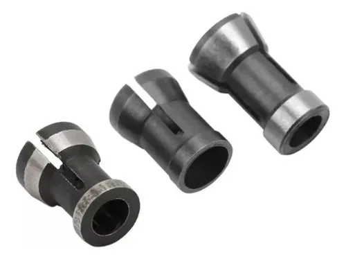 3 Adaptadores Para Fresadora Router Tupi 6mm 6,35mm 8mm