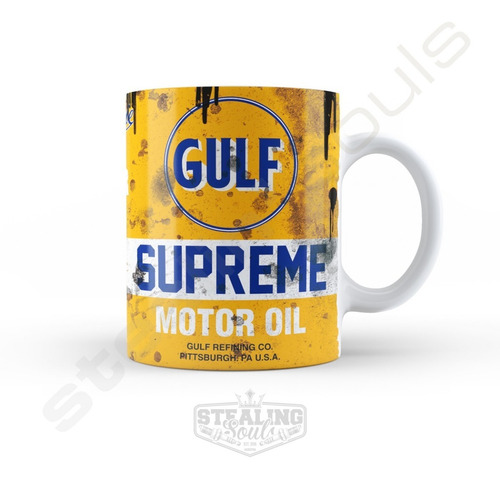 Taza De Porcelana Fierrera - Gulf #02 | Oil - Aceite
