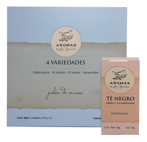 Imagen 2 de 2 de Set Mini Jabones + Esencia Aromatizante Té Negro