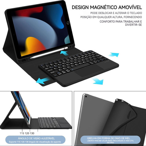 Touch Abnt2 Teclado + Mouse + Capa Para iPad 10ª Geração Cor Cor Lavanda