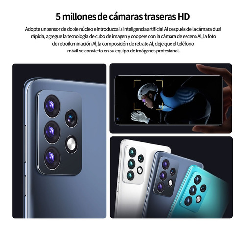 Imagen 5 de 10 de Teléfonos Ultraligeros A52s De 6.82 Pulgadas, 16 Gb, Wcdma,