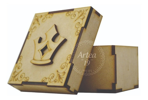 Caja De Madera De Mdf Para 15 Años Princesas 25pzs Art2761