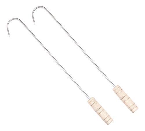 Ganchos Para Carne Bacon Flipper De Acero Inoxidable, 2 Unid