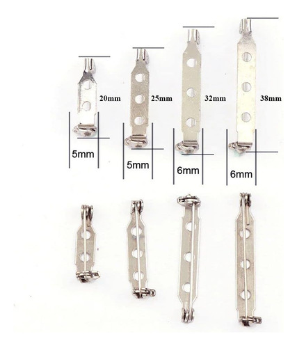 20pcs Base De Hierro Chapado Broche Broche, Seguro De B...