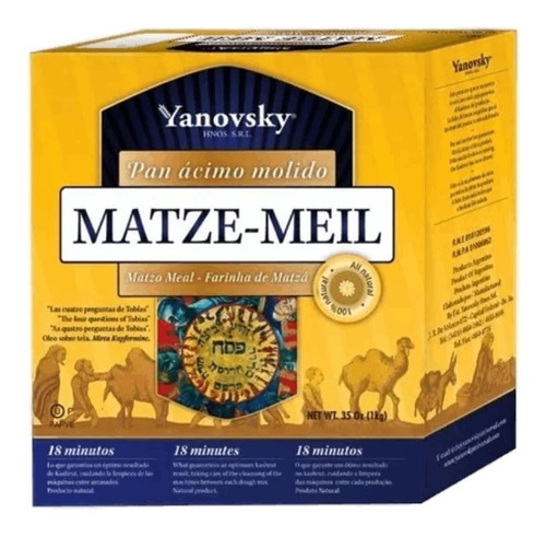 Harina Matze Meil Para Matza 1kg Yanovsky