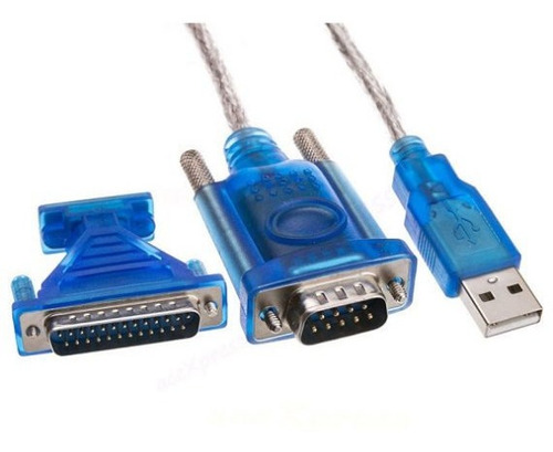 Cable Adaptador Usb A Serial Rs232(db9) + Db25p 9 Pin 25 Pin