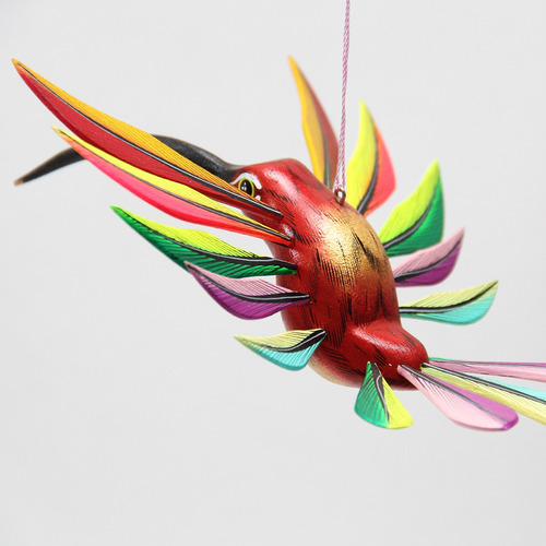 Alebrije Colibrí Grande De Madera Tallada, Aripo.