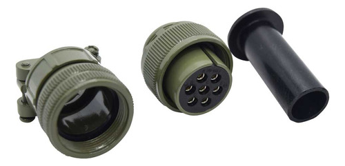 Conector De Extensión Tipo Militar 7 Pines Hembra