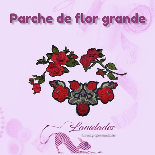 Parche De Flor Grande X Unidad