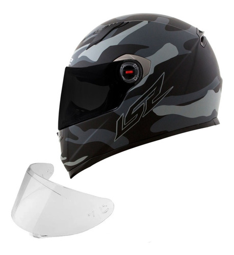 Capacete Ls2 Ff358 Army + Viseira Extra