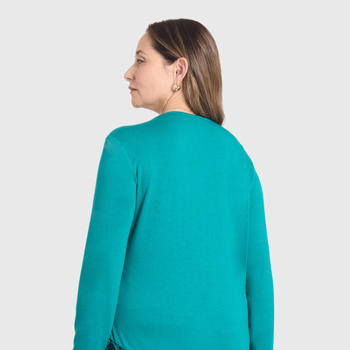 Polera Mujer Con Detalle Macramé Verde Fashion's Park