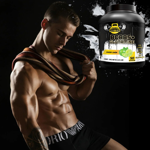 Aminoácidos Bcaas + Glutamina Guns 1kg Varios Sabores Limón