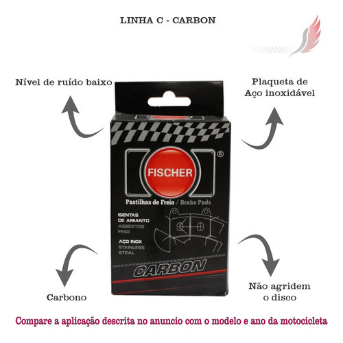 Kit Pastilha Fischer Diant+tras Dafra Maxsym 400 2610+2620