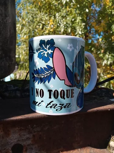 Taza cerámica personalizada Stitch no toque mi taza