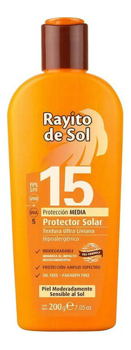 Rayito De Sol Protector Solar Oil Free Emulsión Fps15 200g