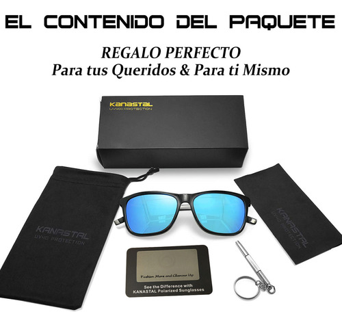 Lentes De Sol Hombre Mujer Uv Polarizados Clásicos Deportivo Color Azul Manejar Conducir De Moda Retro Vintage Elegante Moderno Casual Caballero Dama Unisex