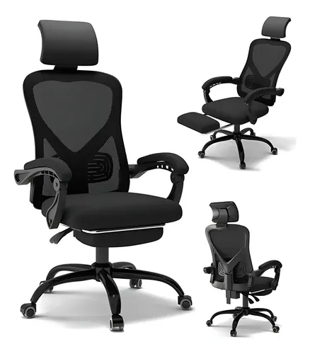 Cadeira Presidente Ergonomica Giratória Perfin Fc18 Preto de Escritório Couro Sintético — R$ 542,23 em Mercado Livre, 55% OFF