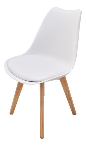 Sillas Tulip Wood X4 - Eames Con Almohadon