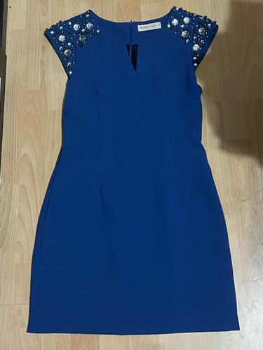 Hermoso Vestido Purificación García Azul Gemas 40 Español!!