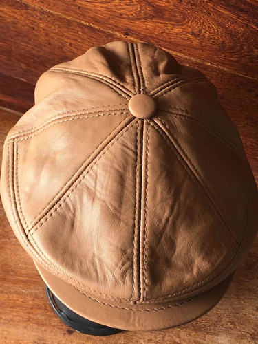 Imagen 3 de 7 de Gorra Cuero Verdadero Color Natural
