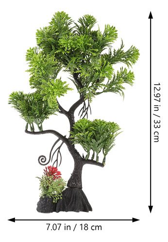 Pecera Artificial Simulada Con Árbol Grande