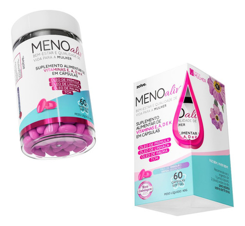Kit 3pt Meno Aliv + Colágeno Tipo 2 Mobilidade Conforto