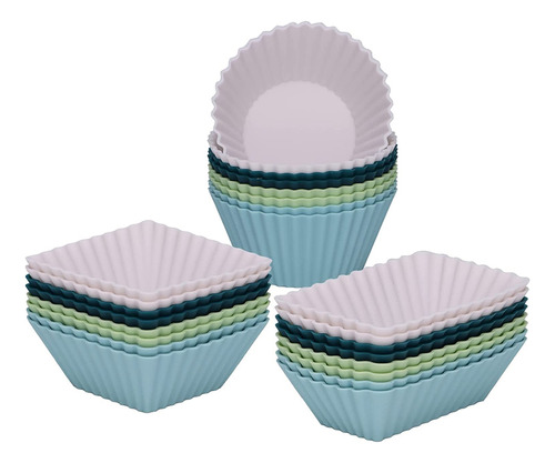 Forros De Silicona Para Cupcakes, Paquete De 24 Tazas Reutil
