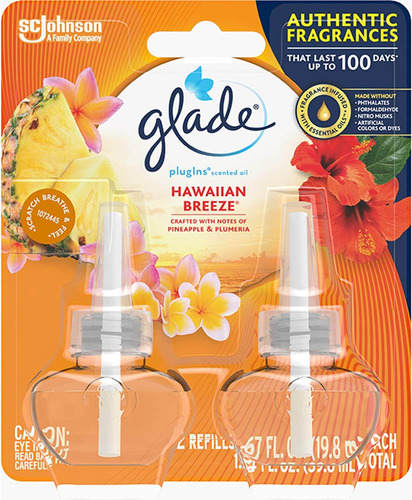 Glade Aceite Esencial 2 Refills 39.6ml Hawaiian Breeze