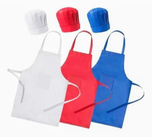 Oferta 2 Mini Chef (mandil Y Gorro) Tallas 4-6-8-10-12-14-16