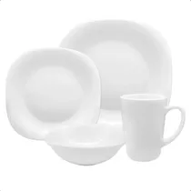 Comprar Set De Vajilla 16 Piezas Platos Vidrio Templado Opal Kuchen