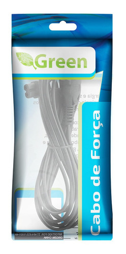 Cabo De Forca Tipo 8 2x075mm 1,5 Metros 90 Graus - Green