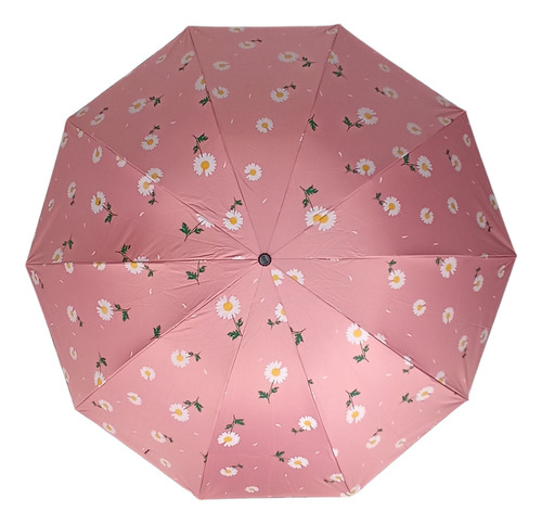 Sombrinha Blackout Grande Feminina Uv Fpu Sol E Chuva Cor Rosa Goiaba