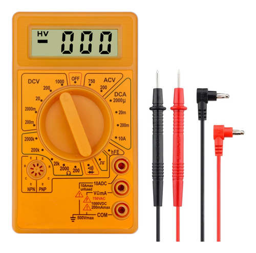 Multímetro Multiteste Digital C/ Bipe De Continuidade Dt830d