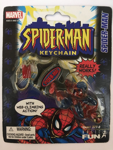 Spider-man Keychain With Web Climbing Action Basic Fun 2000