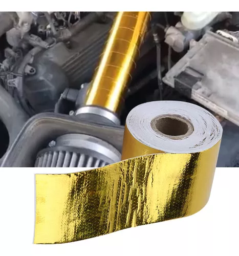 1 Rollo De Papel De Aluminio Dorado Para Coche, Adhesivo Ref