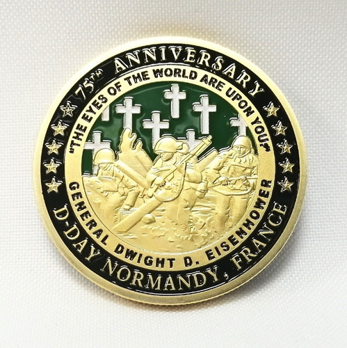 Moneda Militar, Conmemorativa Día D 6 Junio 1944, Dorada