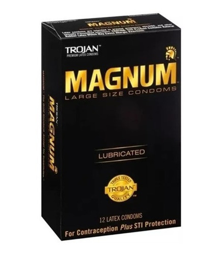 Trojan Latex Preservativo Magnum 12 Condones Largos Original