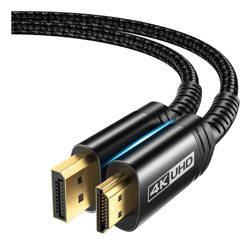 Displayport 4k Con Cable Hdmi De 3 Pies, Jsaux Dp A Hdmi Vid