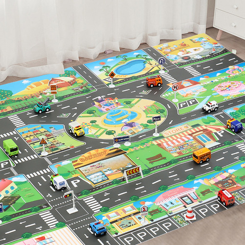 1 Juego De Juguetes Para Niños Con Mapa De Escenas De Tráfic