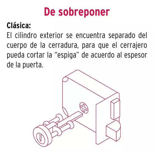 Cerradura sobreponer 175 izquierda