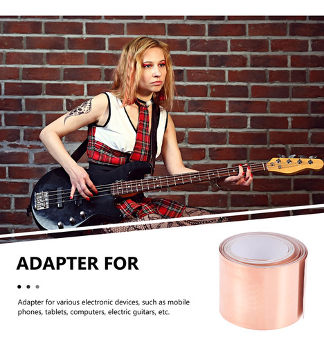 Cinta De Cobre Autoadhesiva Para Guitarra, Lámina De Cobre D