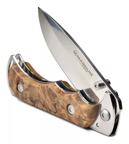 Navaja Boker Magnum Backpacker Brown Edc Madera Filosa 440a