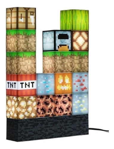 Lámpara Minecraft Diy Luz Cuadrada Lámpara Bloque Construcci