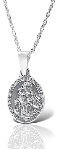 Medalla Virgen Del Carmen + Cadena De Plata Fina 925