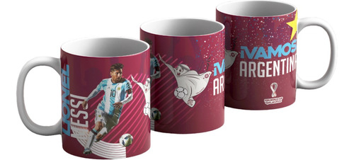 Taza Plástico Infantil Messi Qatar 2022