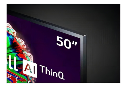 Smart TV de 50" LG AI ThinQ 50NANO79 com tela LCD 4K - preto